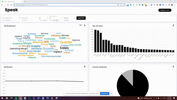 Automatic earnings call analysis prototype