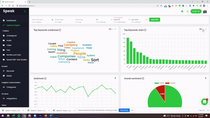Export Explore Insights data to CSV