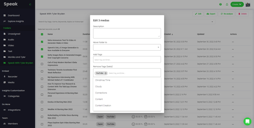 Improved bulk editing of tags