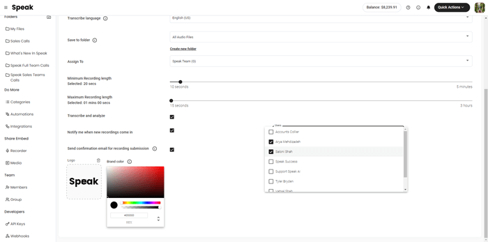 Clone recorders and edit notifications