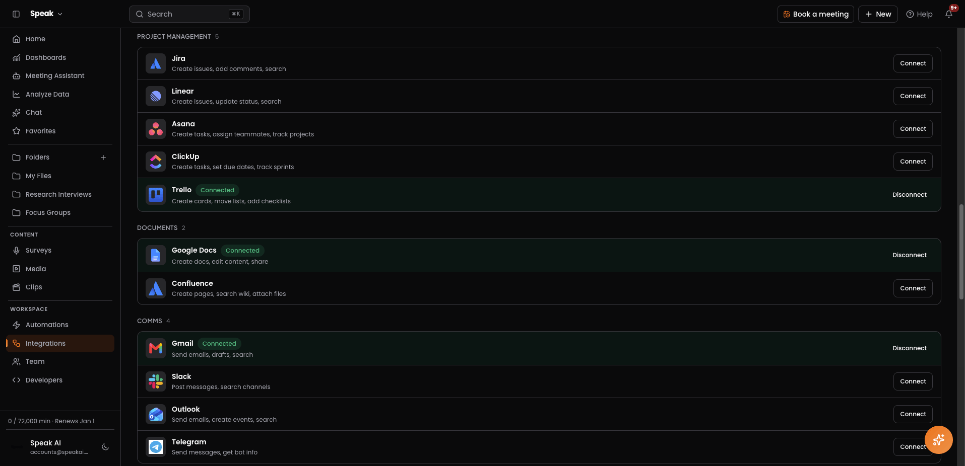 A rebuilt integrations page